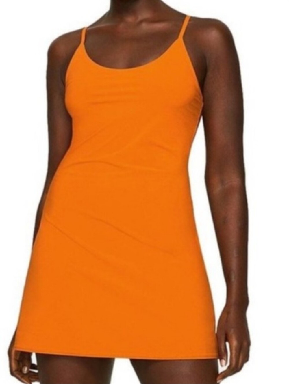 Outdoor Voices Bright Orange Spaghetti-Strap Mini Dress